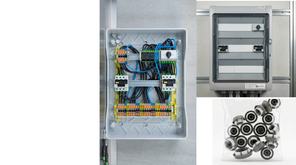 Wattschmiede Victron AC Anschlusskasten mit Netz-0-Not Bypass bis 63A
