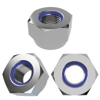 Selbstsichernde Muttern M10 Edelstahl V2A 304 DIN 985 25...