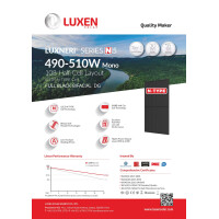 37 Stk. Luxen Solar 500W Bifazial Solarmodul TopCon Luxneri 