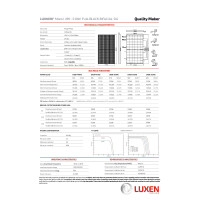 37 Stk. Luxen Solar 500W Bifazial Solarmodul TopCon Luxneri 