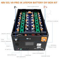 48V 16S V6-Pro JK Akku-Stapelbox-DIY-Kits mit 200A JK V19 BM