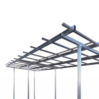 Solarcarport Halterung für 1-4 Autos | 9 - 27 Solarmodu
