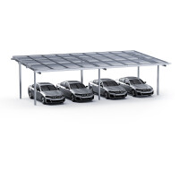 Solarcarport Halterung für 1-4 Autos | 9 - 27 Solarmodu