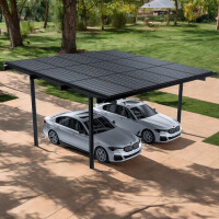 Solarcarport Halterung für 1-4 Autos | 9 - 27 Solarmodu
